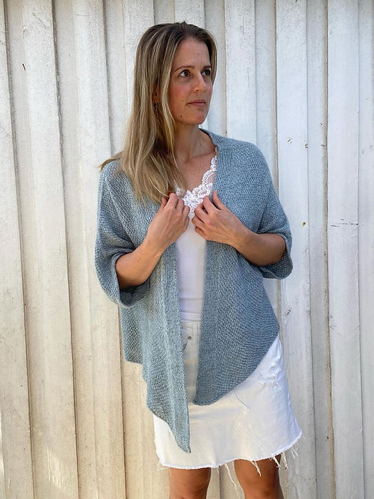 STRIKKEKIT Fungus Shawl Cardigan Light - Refined Knitwear v/Rikke Bangsgaard