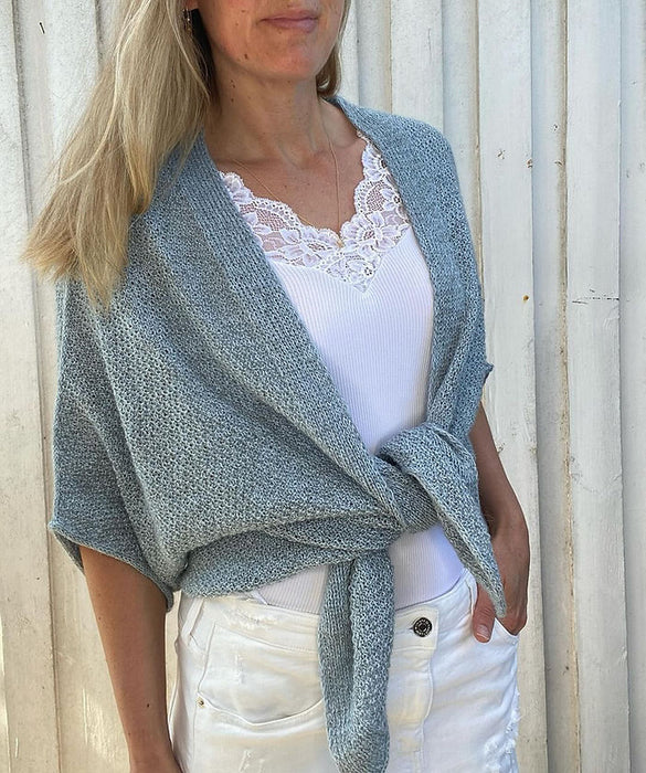 STRIKKEKIT Fungus Shawl Cardigan Light - Refined Knitwear v/Rikke Bangsgaard