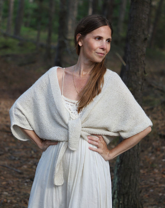 STRIKKEKIT Fungus Shawl Cardigan Light - Refined Knitwear v/Rikke Bangsgaard