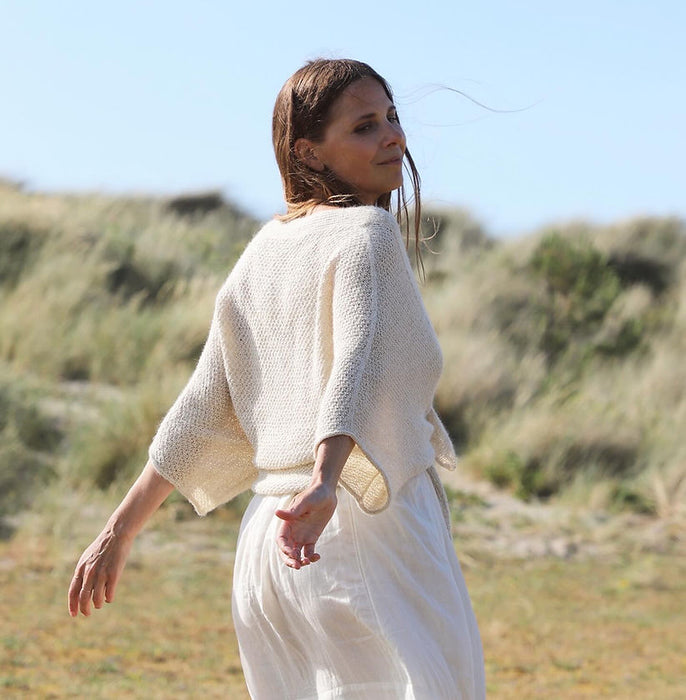 STRIKKEKIT Fungus Shawl Cardigan Light - Refined Knitwear v/Rikke Bangsgaard